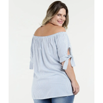 Custom Women Plus Size Off Shoulder fashion Blouse