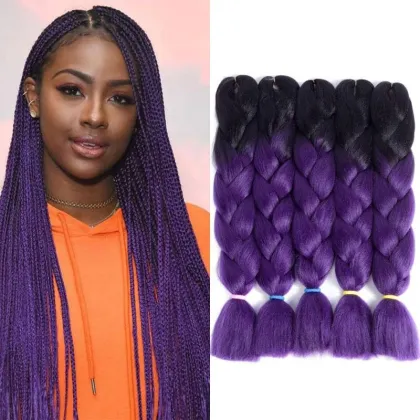 Fiber New Fashion Design Hair braiding Extension 24 inch Synthetic Hair Braiding  Jumbo Hair Braid