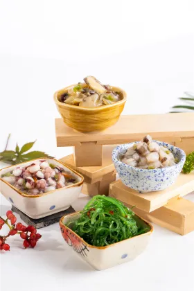 some seasoned dishes with seafood