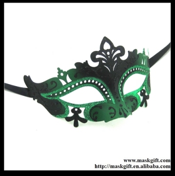 Marvelous!!! Hot Sell Design Green And Black Shinning Plastic Party Mask Wholesale