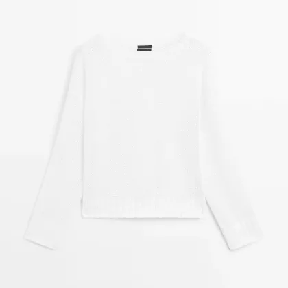 Women's 100% linen knitted sweater