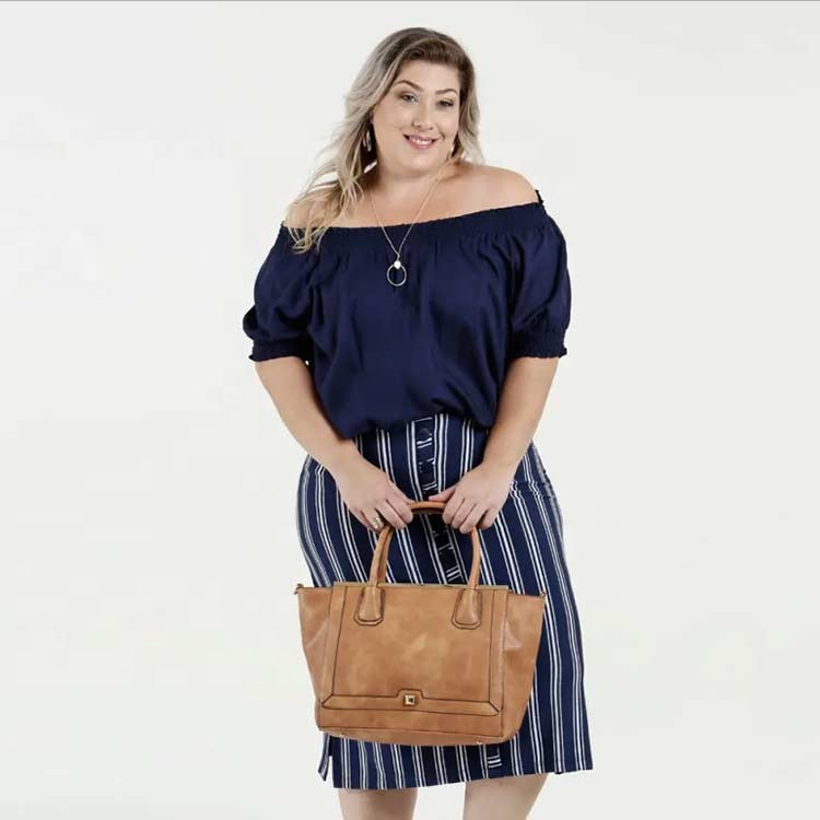 Chemisier mode femme grande taille à épaules dénudées