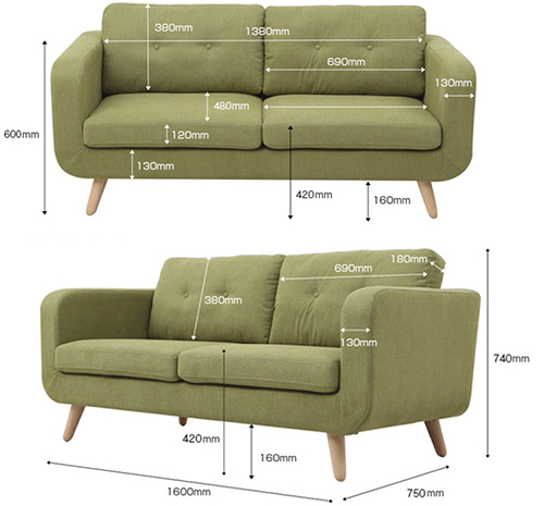 Fabric Lounge Sofa Set