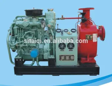 Marine emergency diesel engine fire pump unit