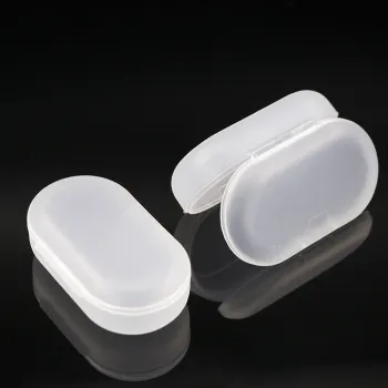 Custom Hard PP Plastic Small Round Tool Storage Box Packaging Cheap Earphone Case