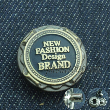 New fashion design brand metal snaps buttons for denim