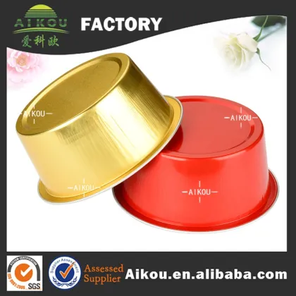 Microwave round disposable foil baking tin