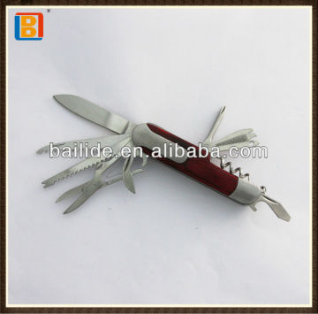 2017 Best Selling Wood Handle Multi-Function Swiss Pocket Knife