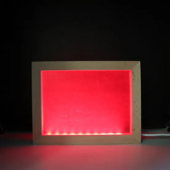 Solid Wood Photo Frame with 7 Colors LED Night Light - Customizable Art Wall Hanging and Standing Display