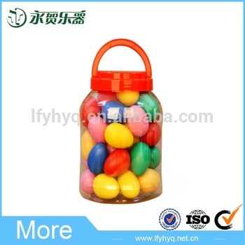 Plastic egg shakers kids musical instruments toy display