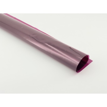 Película de PVC transparente de color rojo oscuro