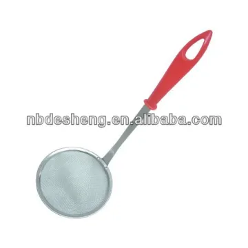 red pp handle stainless steel Mesh skimmer