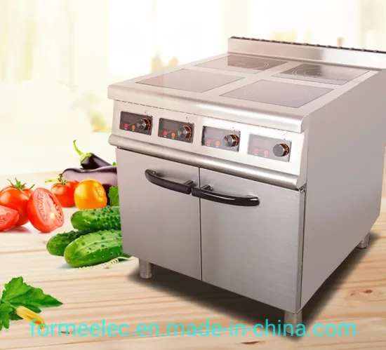 Commercial Induction Cooker 12kw 4 Square Glass-Ceramic Plate Induction Heater