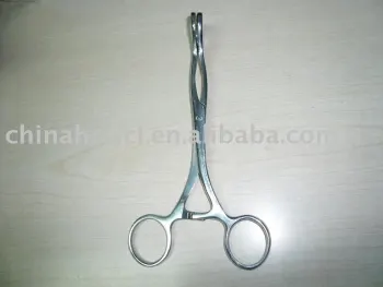 Stainaless steel medical and surgical tongue forceps
