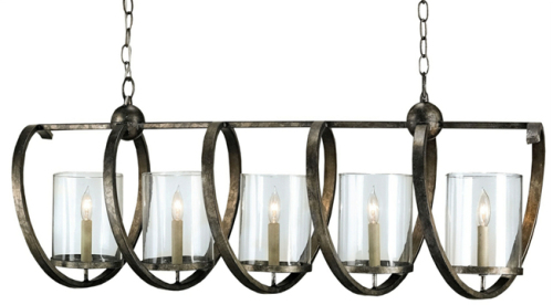 Antique Black Iron Chandelier Light for Hotel (GD9059-5)