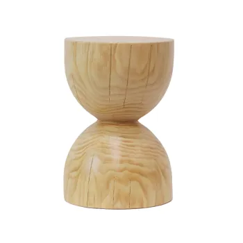 Carved Solid Wood Log Stools with Northern European Roots Ornaments