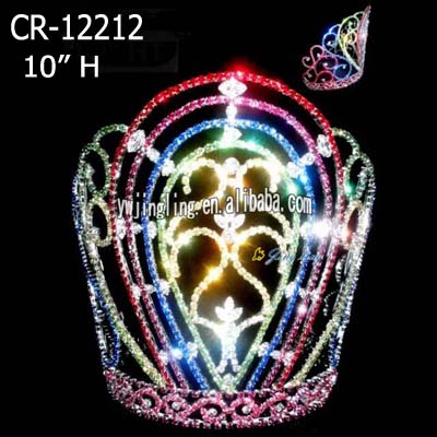 10 Inch Colored Drop Water Queen Tiara