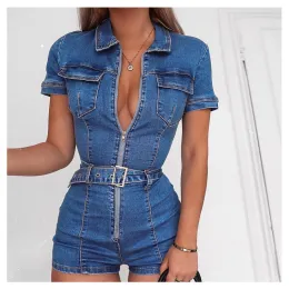 Lady One Piece Sexy Jumpsuit Denim Women