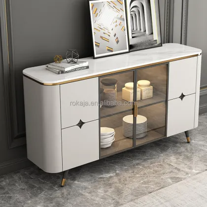 Modern Luxury Slab Dining Room Sideboard