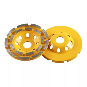 Professional Diamond Grinding Cup Wheel for Double Row Concrete and Stone Polishing