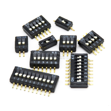 5PCS SMD SMT Slide Type Switch 1P 2P 3P 4P 5P 6P 8P 10P 1.27mm Position Way DIP Black Pitch Toggle Switch Black Snap Switch
