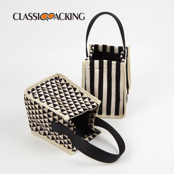 Customized Sobriety Worker Handbag Black White Stripe ODM Supply