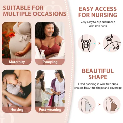 Handfree Lactation Breastfeeding Pumping Maternity Nursing Bra