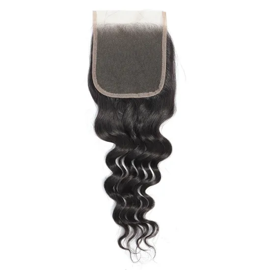 Brazilian Virgin Human Hair Loose Deep 4x4 Lace Closure