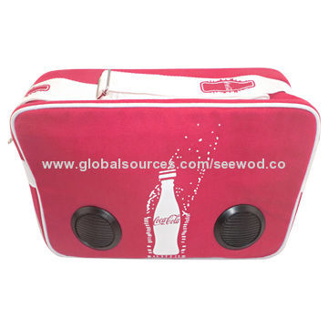 Coca cola leisure bag with stereo speaker