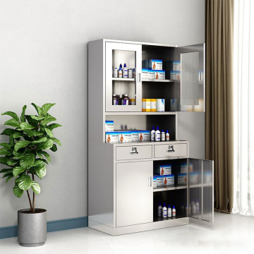 Stainless Steel Medicine Cabinet for Hospital and Clinic Medical Device Storage and Disposal