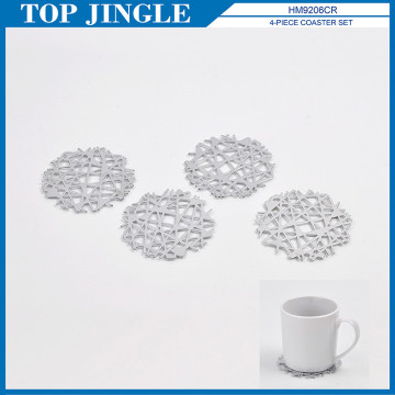 Decorative Modern Design Metal Coaster Set for Cup