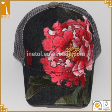 Chinese Culture Painting embroidery 5 panel mesh trucker caps