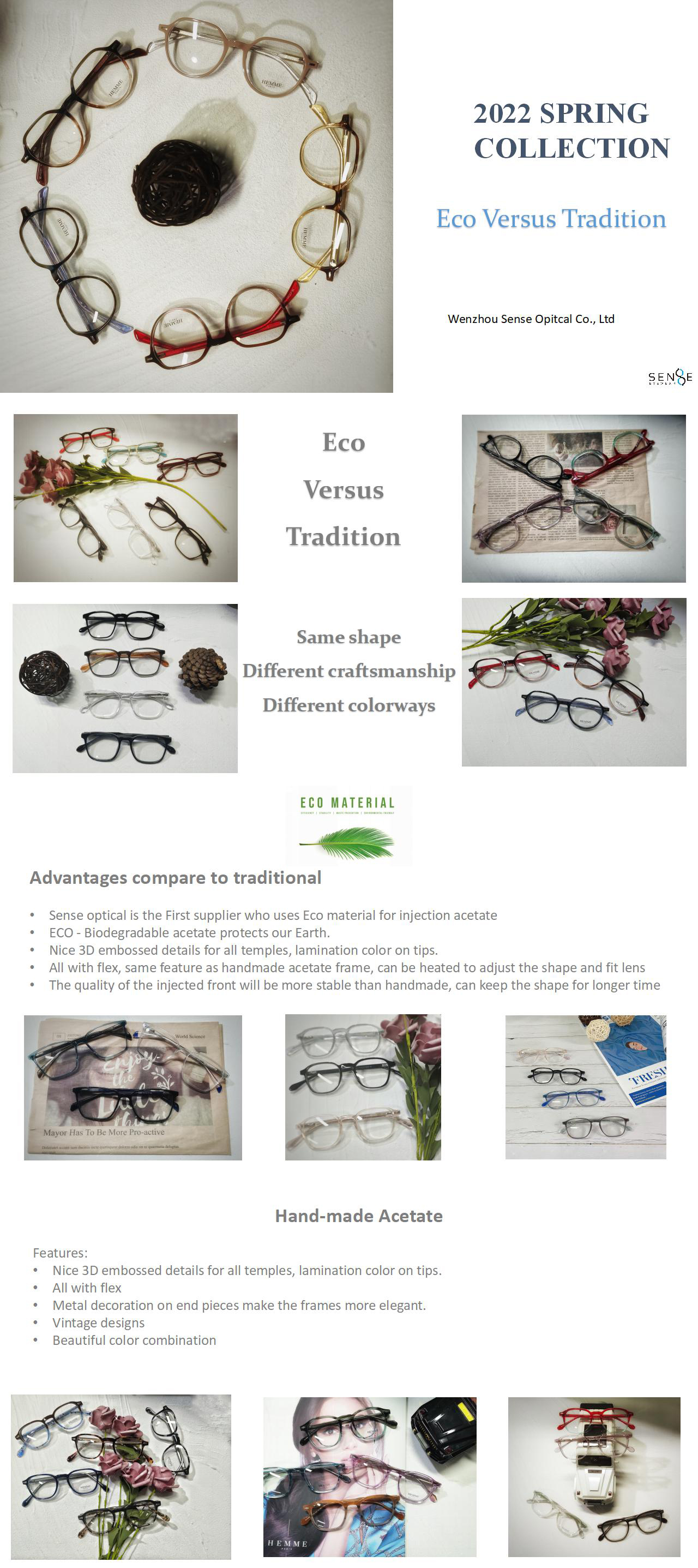 ECO Acetate optical glasses frame