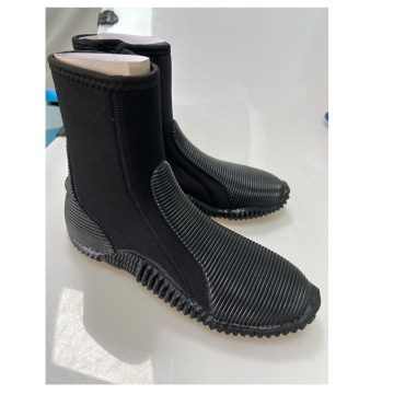 Black Neoprene Vulcanized Anti-Skid Scuba Diving Boots with 3mm/5mm Thick Sole