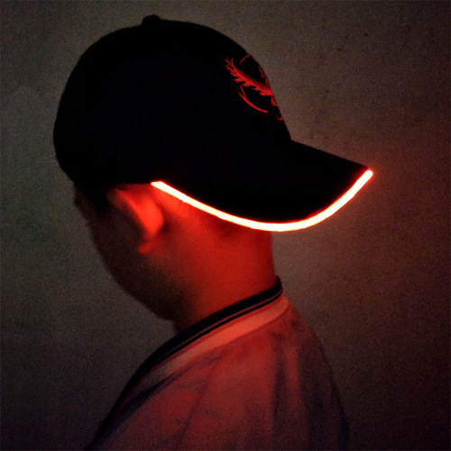 LED glasvezel cap lichtgevende cap baseball cap