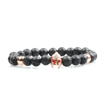 bead bracelet men jewelry wholesale natural red flower stone bead charm bracelet