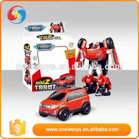 Lovely mini plastic BO red funny children deformation car toy