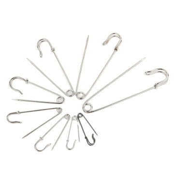 Nickel-Free Stainless Steel U-Shape Badge Clip Safety Pin