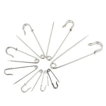 Nickel-Free Stainless Steel U-Shape Badge Clip Safety Pin