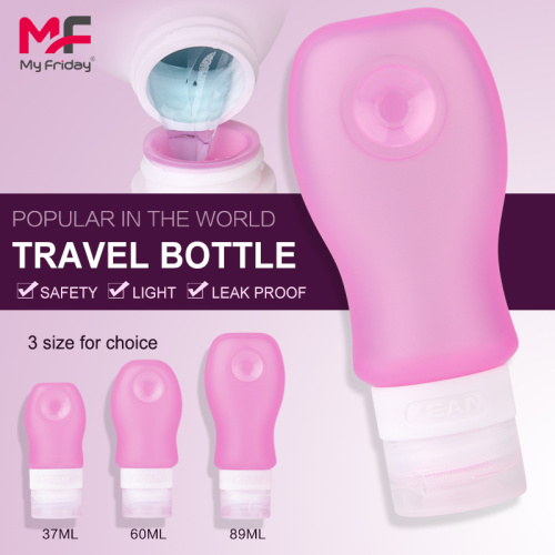 BPA Free Silicone Shampoo Cosmetic Travel Bottles