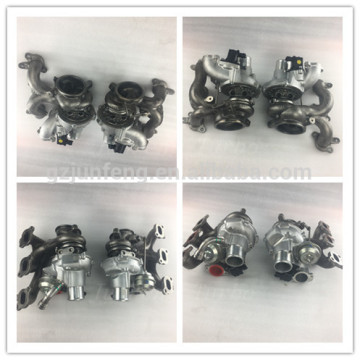 Twin turbochargers 302370 302369 RHF5 Bi-Turbo 297712 297710 turbo For Maserati Q4 V6 3.0L 4WD/2WD Engine M157, 321.MA1T14