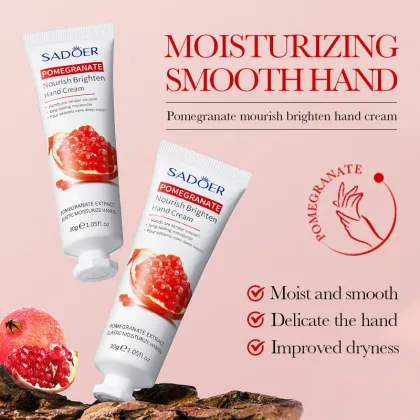 Pomegranate Hand Cream - Moisturizing, Refreshing, 30g Whitening