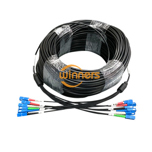 Cable de conexión blindado de fibra de TPU blindado 6F SC-SC SM