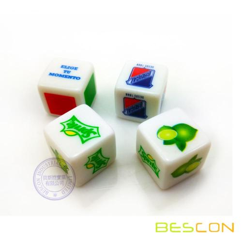 Brand Promotional Full Color Printing LOGO Dice 16MM