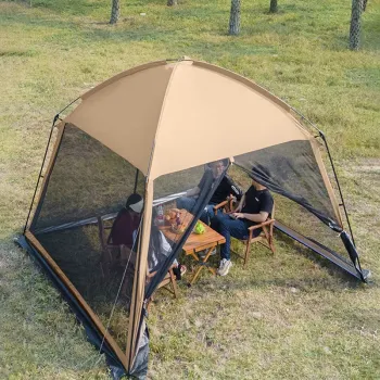 Quick Setup Extensional Gazebo Tent with Mosquito Net and Multi-Function Features