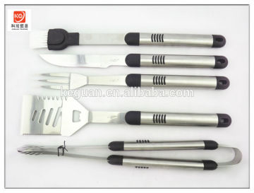 B-032 hot sale 5 piece high quality stainless steel bbq tool for bbq brush