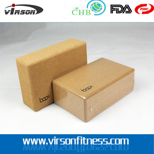 Premium Cork Yoga Brick& Blocks with Printed Logo