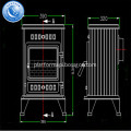 65KG Contemporary Cast Iron Wood Burning Stoves