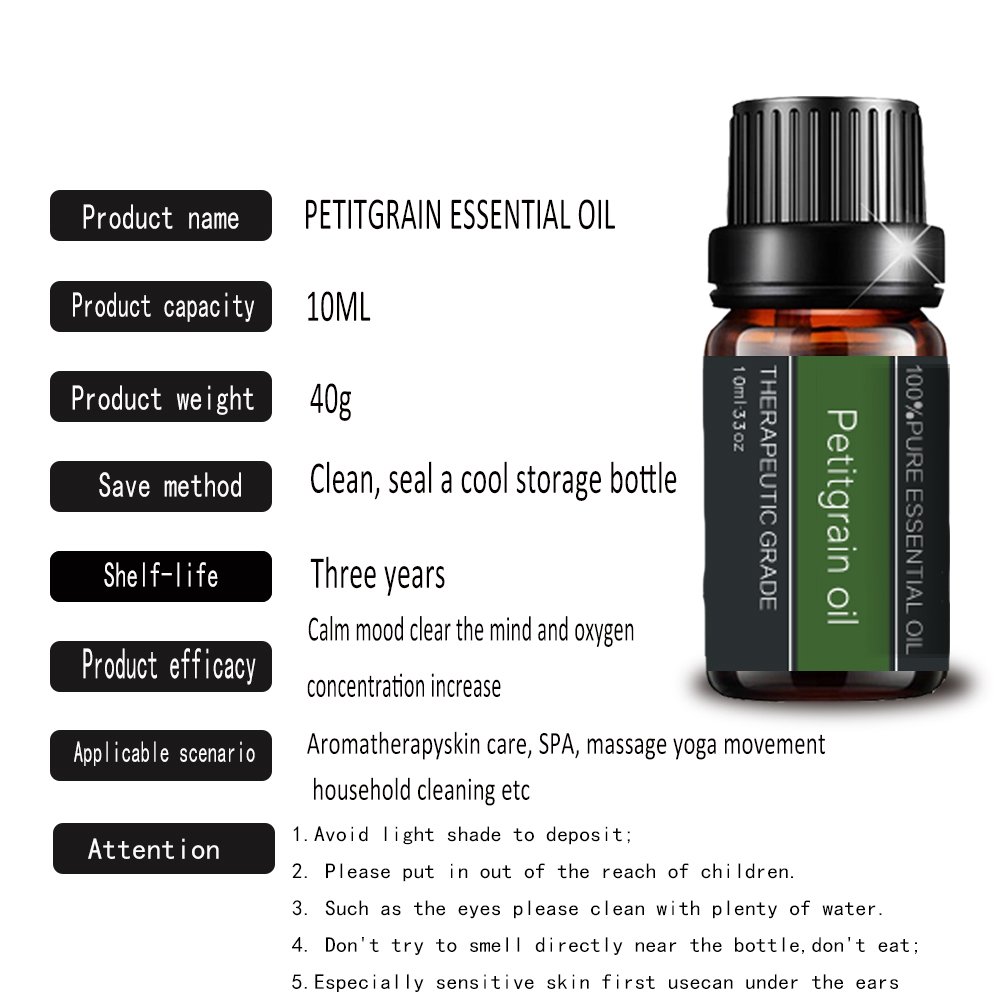 High Quality Organic Petitgrain Essential Oil For Skincare