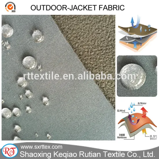 waterproof 4 way stretch 3 layers softshell fabric